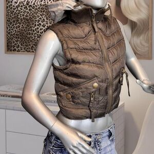 Urban Behavior Vintage Y2K Brown Puffer Vest